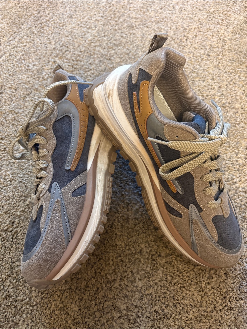 Women’s Casual Blowfish Athletic Sneakers in Blue and Tan